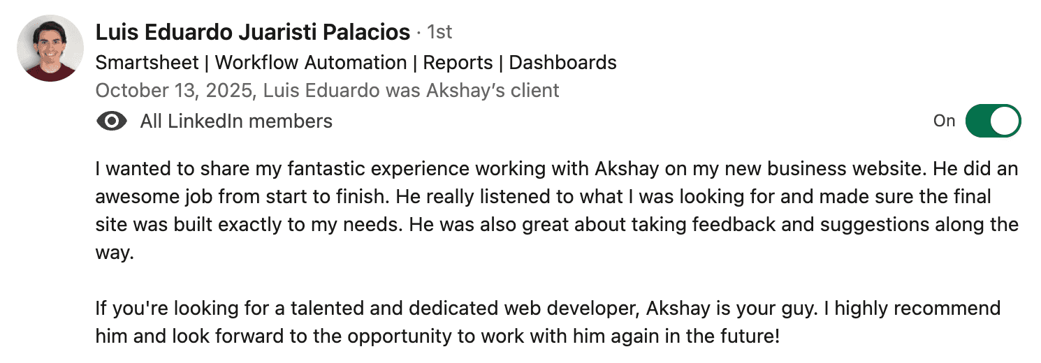 Client testimonial 4